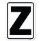 Signmission Sign with Letter Z Heavy-Gauge Aluminum Rust Proof Parking Sign A-1824-22914 - alternate 1